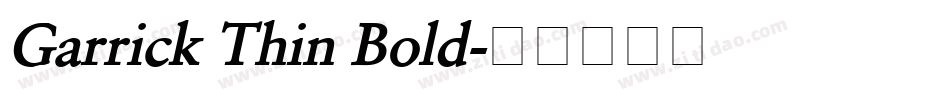 Garrick Thin Bold字体转换